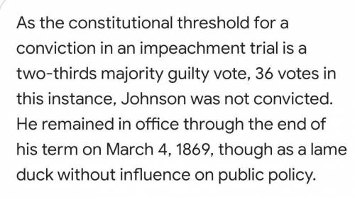 100 Points PLEASE HURRY

Was the impeachment of President Andrew Johnson fair? Should he have been