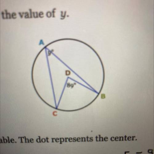 Using the diagram below, find the value of y.