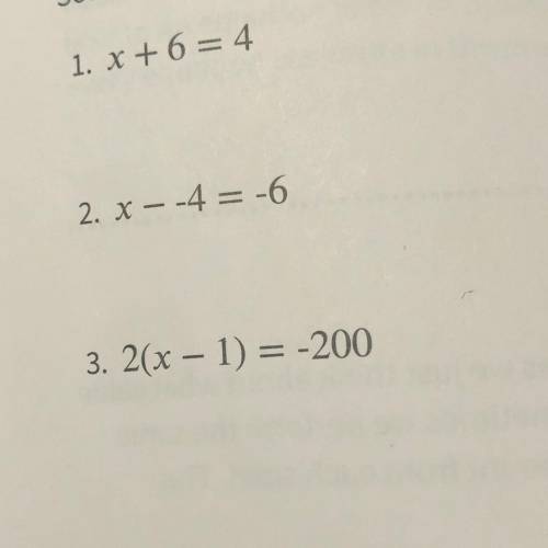 Solve the equations for points!! 
(Only 3)