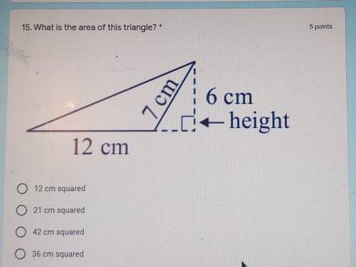 I need help with math it is area of this triangle​