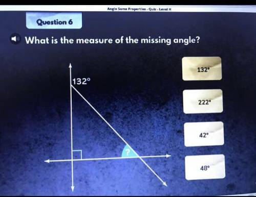 What is the measure of the missing angle￼
