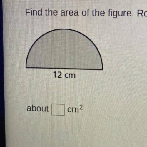 Find the area of the figure. Round your answer to the nearest hundredth, if necessary. (12cm)