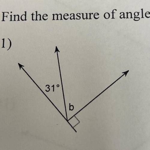 Find the measure of angle b.
PLZ HELP