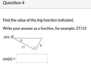 Please Answer This, the question is on the picture. it needs to be a fraction

will mark brainlles