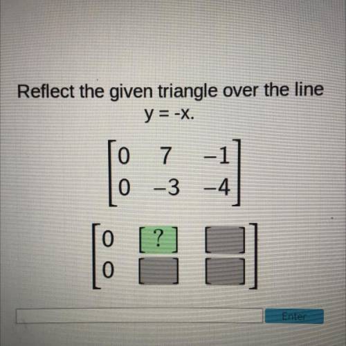 Reflect the given triangle over the line
y = -X