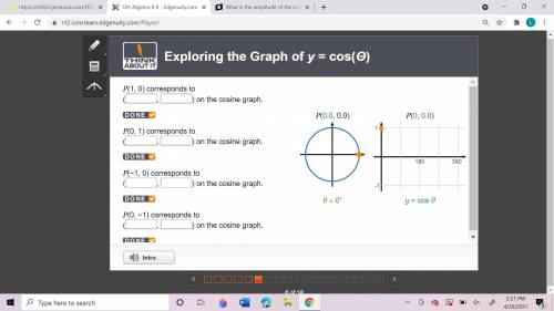 Exploring the Graph of y = cos(Θ)