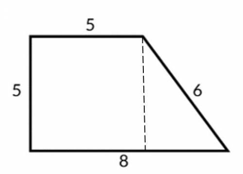 Find the Area of the composite figure below: