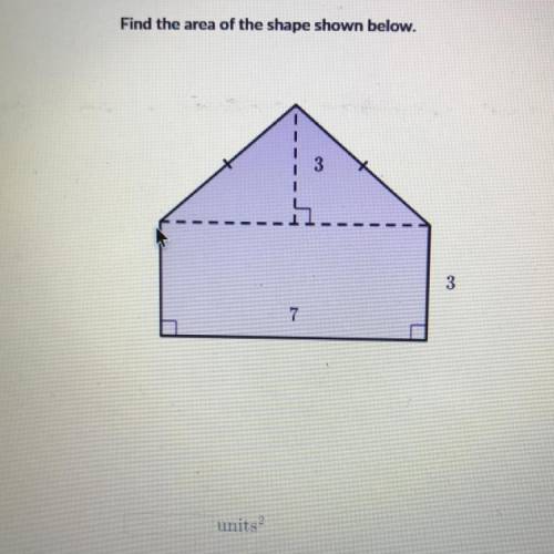 Find the area of the shape someone please help me:):)