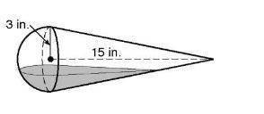 (Geometry) Find the height of the cone with the same radius if the container were made sothat the w