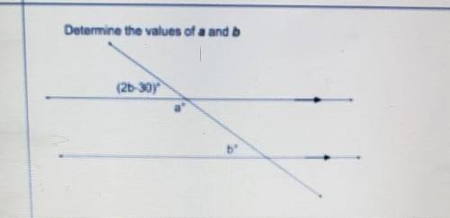 Plz help: Determine the values of a and b

I'm very confused on this question, please give an expl
