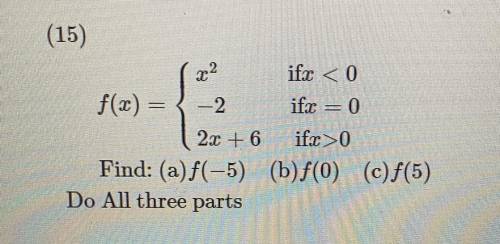 Please solve for all three parts of the question.