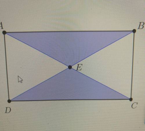 In rectangle ABCD, point E lies half way between sides AB and

CD and halfway between sides AD and