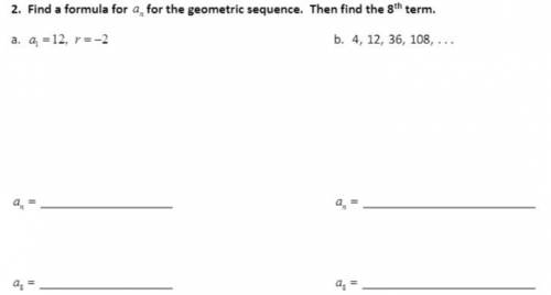 Just find the formulas for both of the sequences, I can figure out the rest. 
Thank you so much!