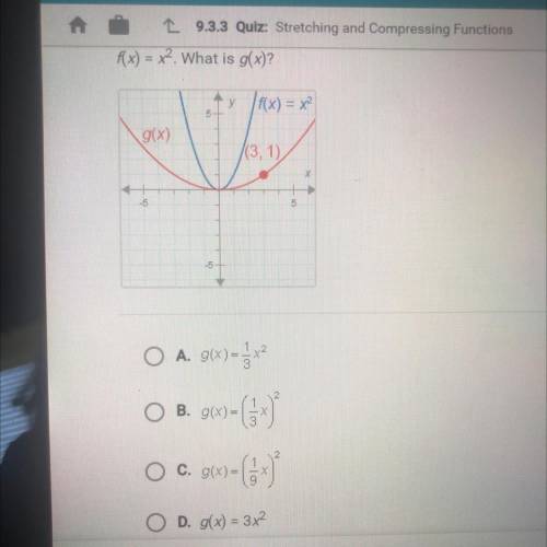 F(x) = x2. What is g(x)?
Help me please