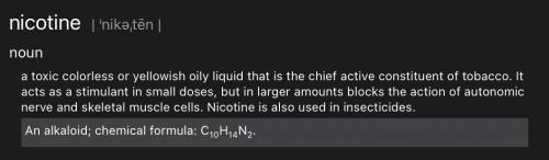 Definition of Nicotine