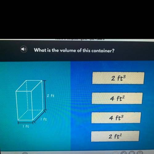 Someone please help!!! 
What is the volume of the container?