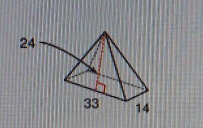What is the surface area of the pyramid shown ​