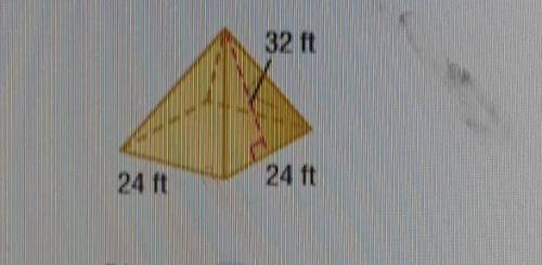 What is the surface area of the pyramid shown ​