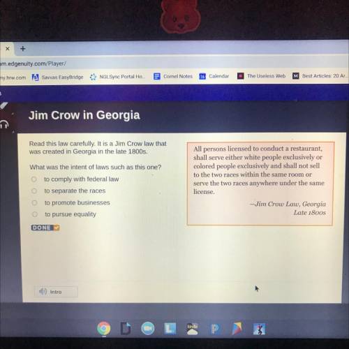 Read this law carefully. It is a Jim Crow law that

was created in Georgia in the late 1800s.
What