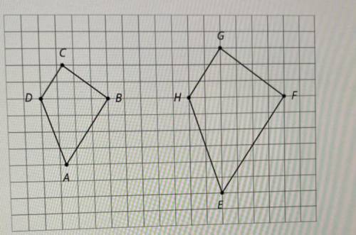 Polygon ABCD is a scaled copy of polygon EFGH.

Which angle corresponds to angle F?
A
B
C
D
