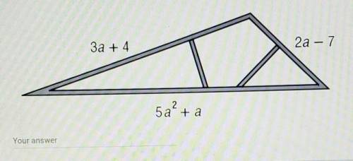 Find the simplest expression for the perimeter of the triangular roof truss. Write your answer in s
