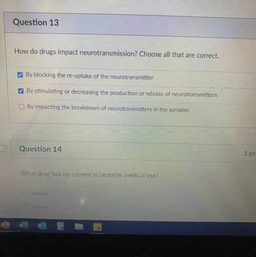 I really need help with this question related to drugs. I am not sure if it’s only the first two or