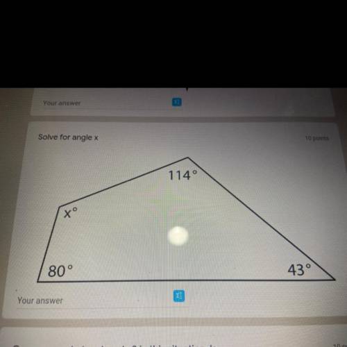 Solve for x  Need answer ASAP