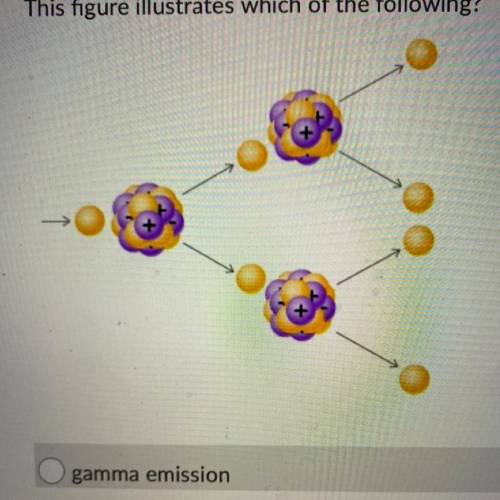 This figure illustrates which of the following? gamma emission

fusion
chain reaction
beta emissio