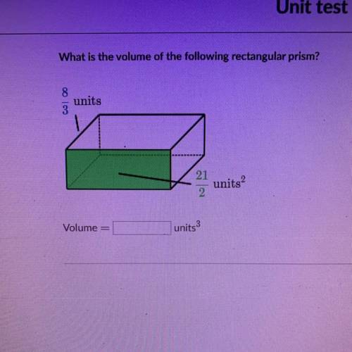 What is the volume of the following rectangular prism￼