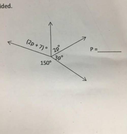Solve for p please help meee ill givw u points!