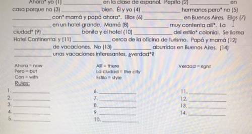 Write the correct conjugation of ser or estar en the blank provided to complete the story of las va