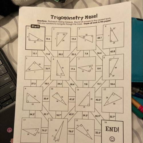Trigonometry Maze!
PLSS HELPP MEEE ILL GIVE YOU 60 points
