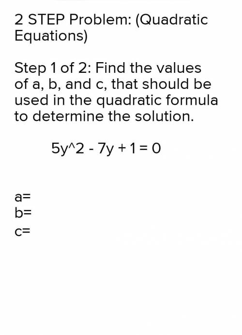 Consider the following quadratic equation:​
