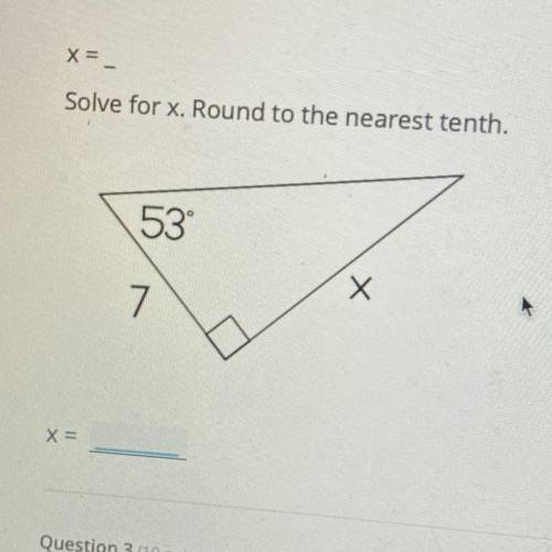 Solve for x round to nearest tenth