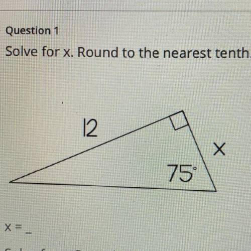 Solve for x round to nearest tenth, EMERGENCY