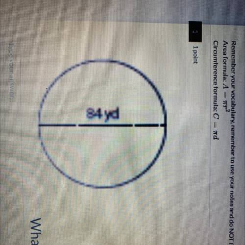 What is the circumference of the following circle?