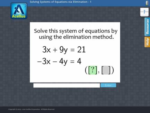 Solve this system of equations using the elimination method. Worth 10 points.