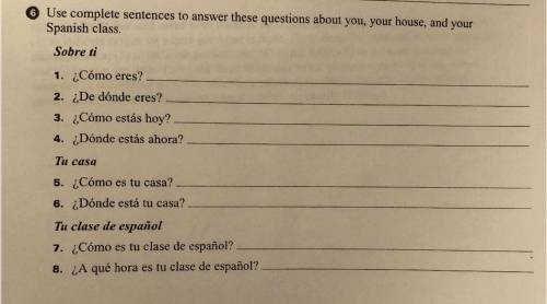 I need help on my Spanish Homework