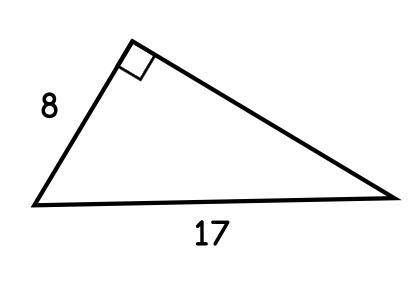 Find the missing length of the right triangle.