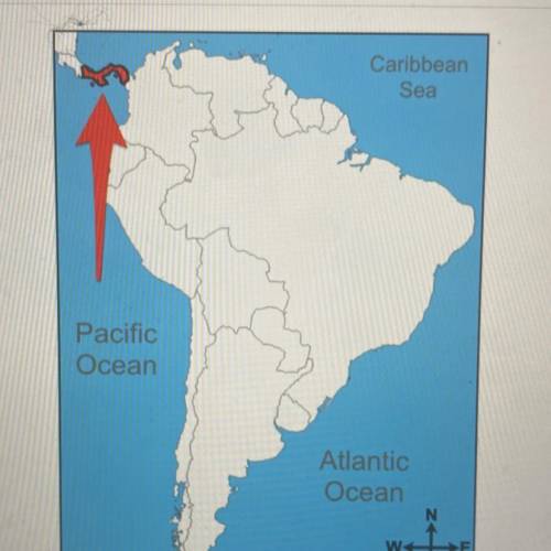 What country is labeled in red on this map?

A)
Bolivia
B)
Colombia
C)
Panama
D)
Venezuela