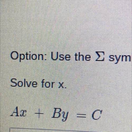 What would x be equal to?