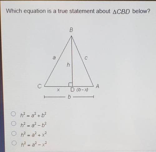 Which equation is a true statement about ACBD below? ​