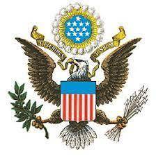 This is the national crest of the U.S. Which is not an example of symbolism found in the crest?

t