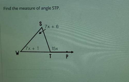 Find the measure of angle STP. please help ill make brainliest ​