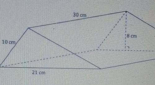 What is the lateral surface area of the triangular prism?The other number is 17​