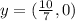 y = (\frac{10}{7}, 0 )