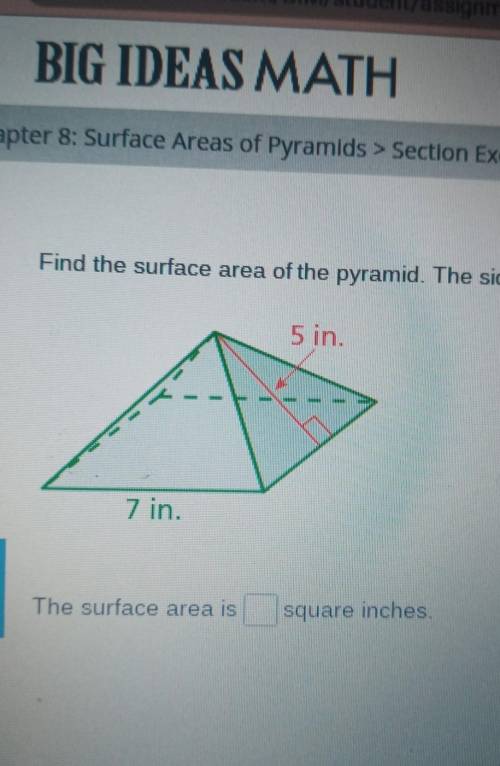 Find the surface area of the Pyramid of the sun slaves are based or equal ​