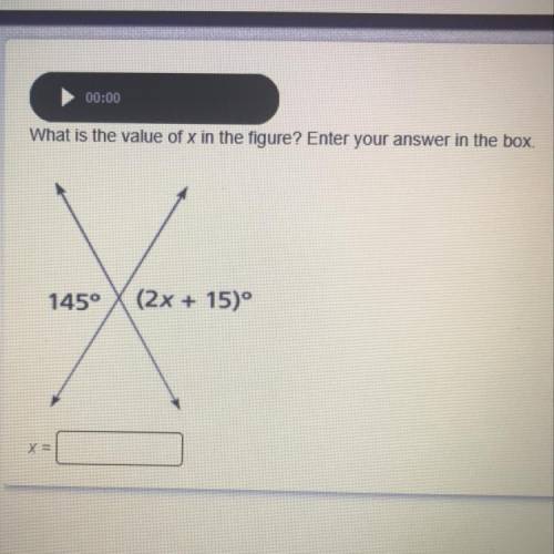 What is the value of x in the figure? Enter your answer in the box.