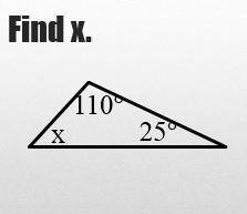 Find x
1. 180
2. 45
3. 110
