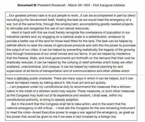Analysis: How does the plan for relief from the Great Depression outlined in this speech compare to